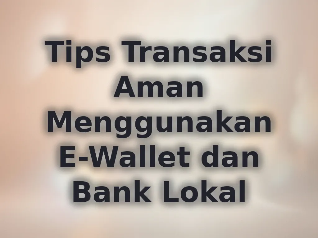 Tips Transaksi Aman Menggunakan E-Wallet dan Bank Lokal